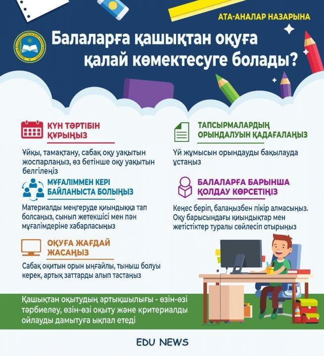 Балаларға қашықтан оқуға қалай көмектесуге болады?