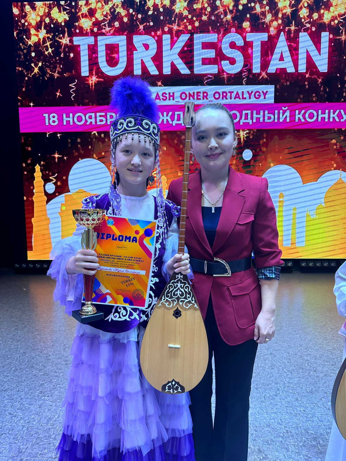 Астана қаласында өткен Халықаралық “Alash Star” көп жанрлы өнер байқауында 6”Ә” сынып оқушысы Муратова Нұрай Гран при ұтып алды. Наурыз айында Түркия елінде болатын байқауға барады.