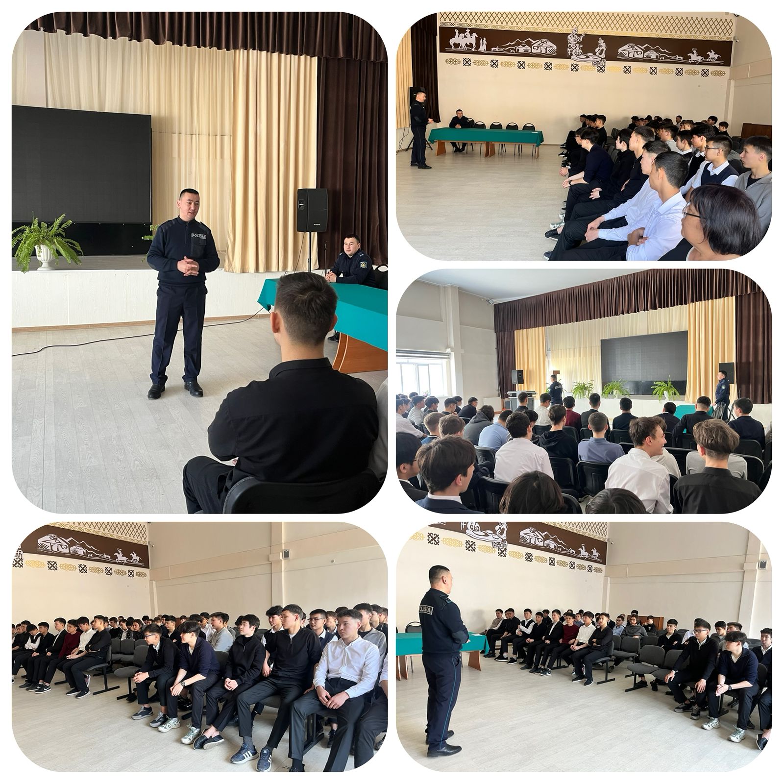 08.04.2024 күні Семей ст ЖПб ӘПб инспекторлары полиция аға лейтенанты М.С. Алашқан және полиция лейтинанты Д.А. Сейтжан мектептің 9-11 сынып оқушыларымен профилактикалық түсіндірме жұмыстарын жүргізді және теміржолдағы қауіпсіздік жайында дәріс оқыды