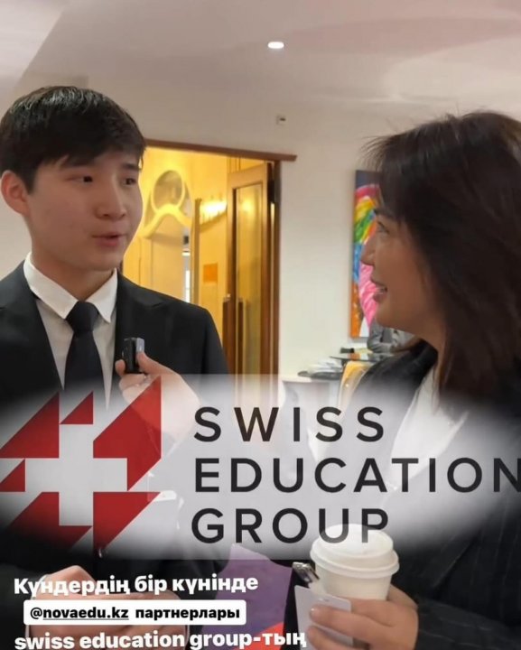 Мектебіміздің 10”А” сынып оқушысы Сембаев Ернұр “SWISS EDUCATION GROUP”-тың онлайн олимпиадасына қатысып жеңімпаз атанып,Швецарияға шақырту алды Қазіргі уақытта ел белсенділерімен бірге Швейцарияға барды