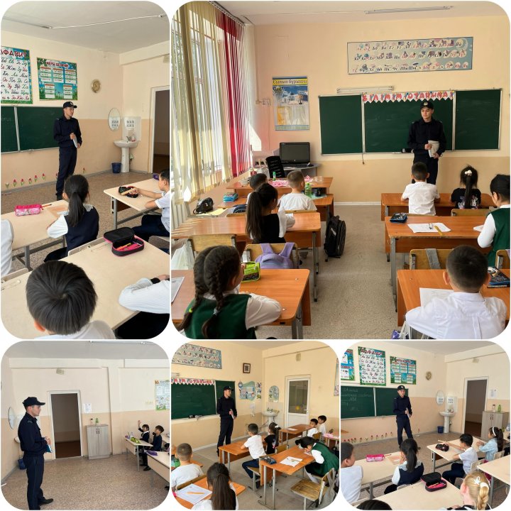 21.05.2024 года в рамках ОПМ «Внимание, дети!» лейтенант УИП ГЮП ОМПС Затонского отдела полиции Абылхан Е.Н. провел с учащимися 3-4 классов в КГУ СОШ №17 профилактическую беседу по ПДД на тему «Внимание, дети! Дети. Дорога. Безопасность».