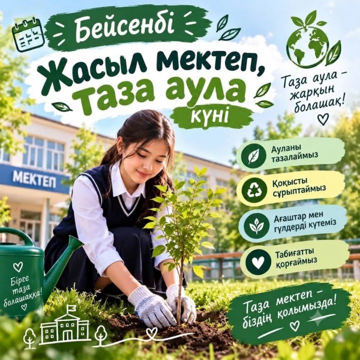 🌱 «ЖАСЫЛ МЕКТЕП, ТАЗА АУЛА» КҮНІ